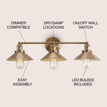 July Metal Shade Sconce